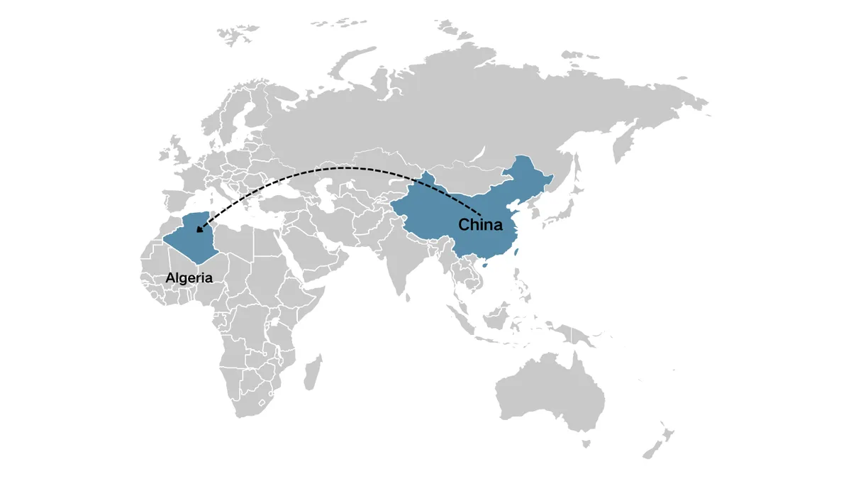 shipping from China to Algeria