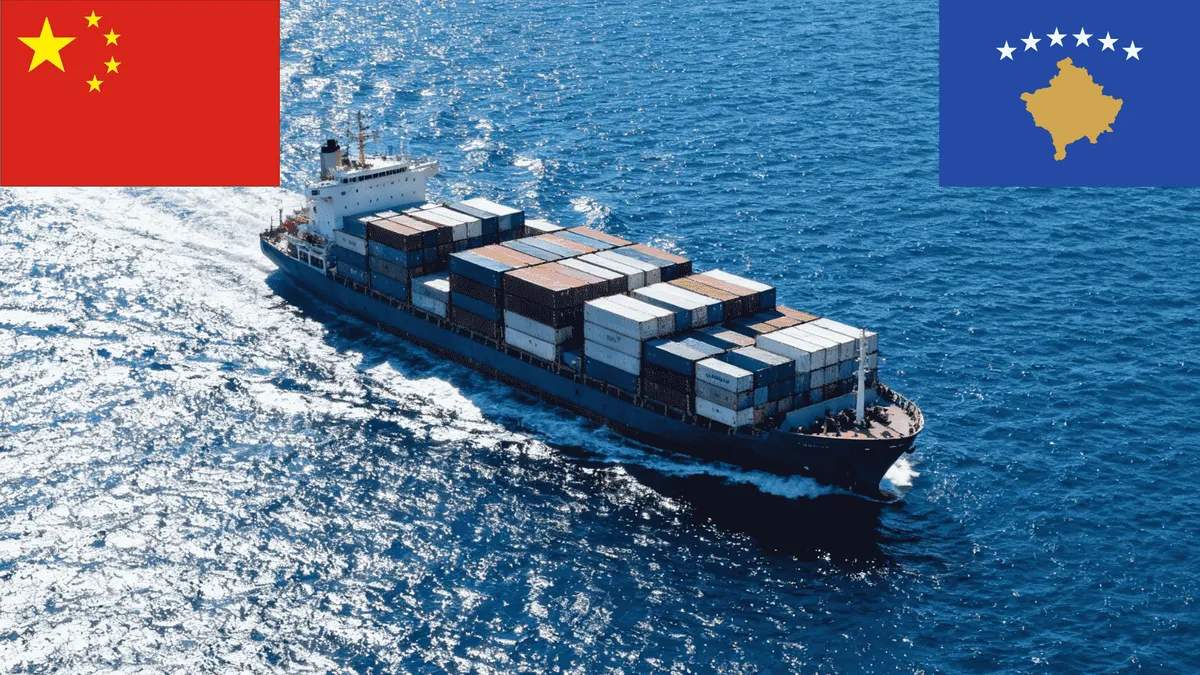 Sea shipping From China to Kosovo