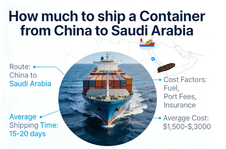 中国からサウジアラビアへのコンテナ輸送費用