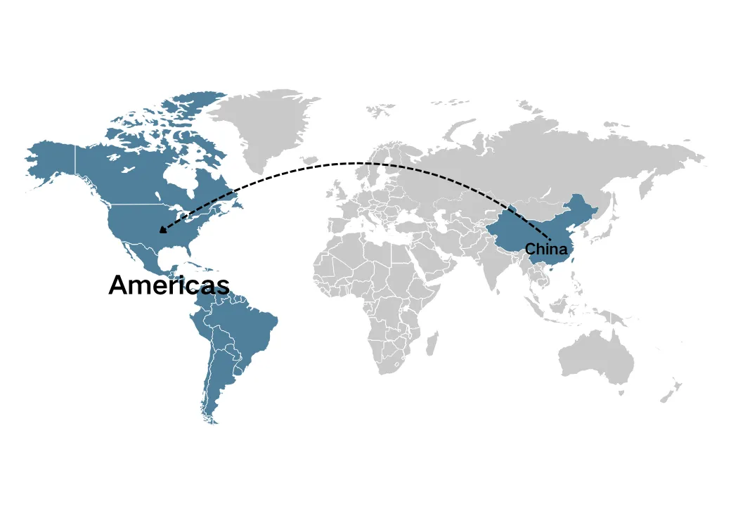 Gbigbe Lati China si Amẹrika
