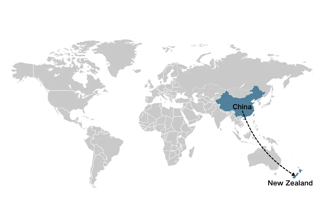 שיפּינג פֿון כינע קיין ניו יאָרק