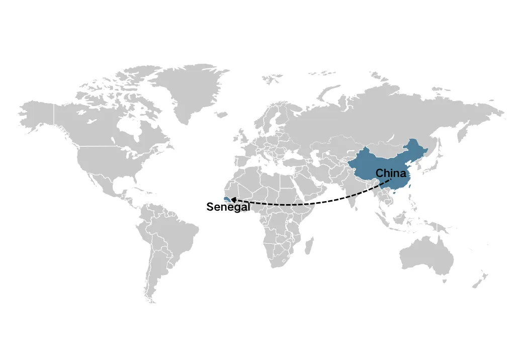 Gbigbe lati China si Senegal