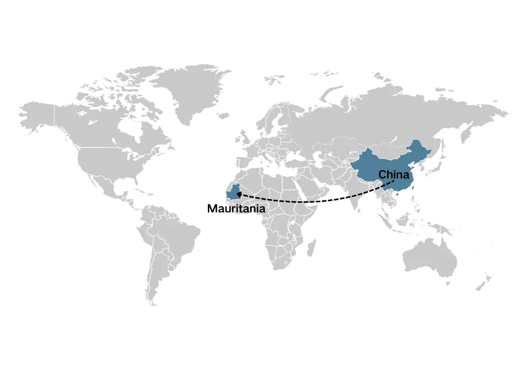Gbigbe lati China si Mauritania