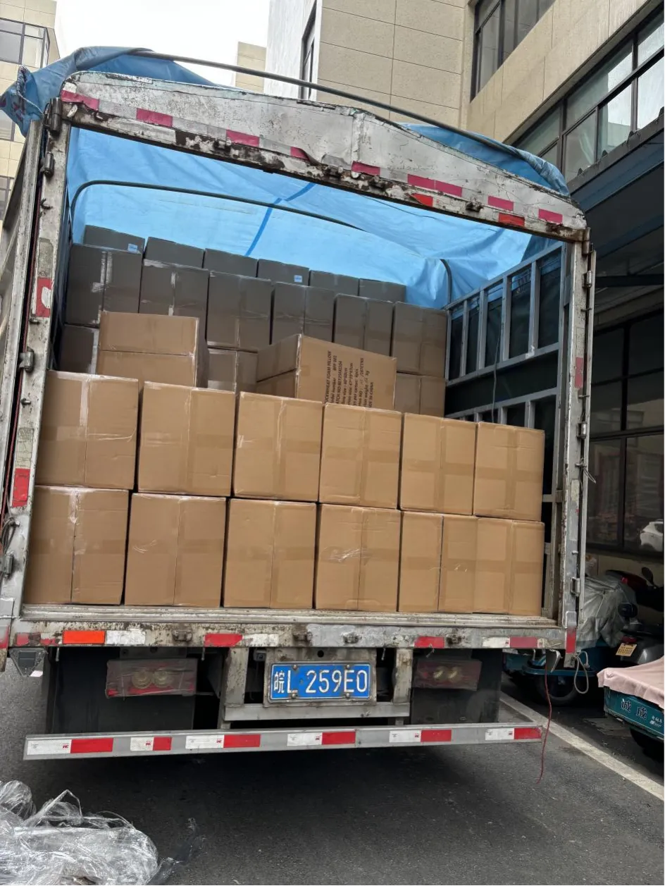 Fig 3: Pillow cartons delivered at the customer's warehouse in Riyadh — the final step of the DDP chain
