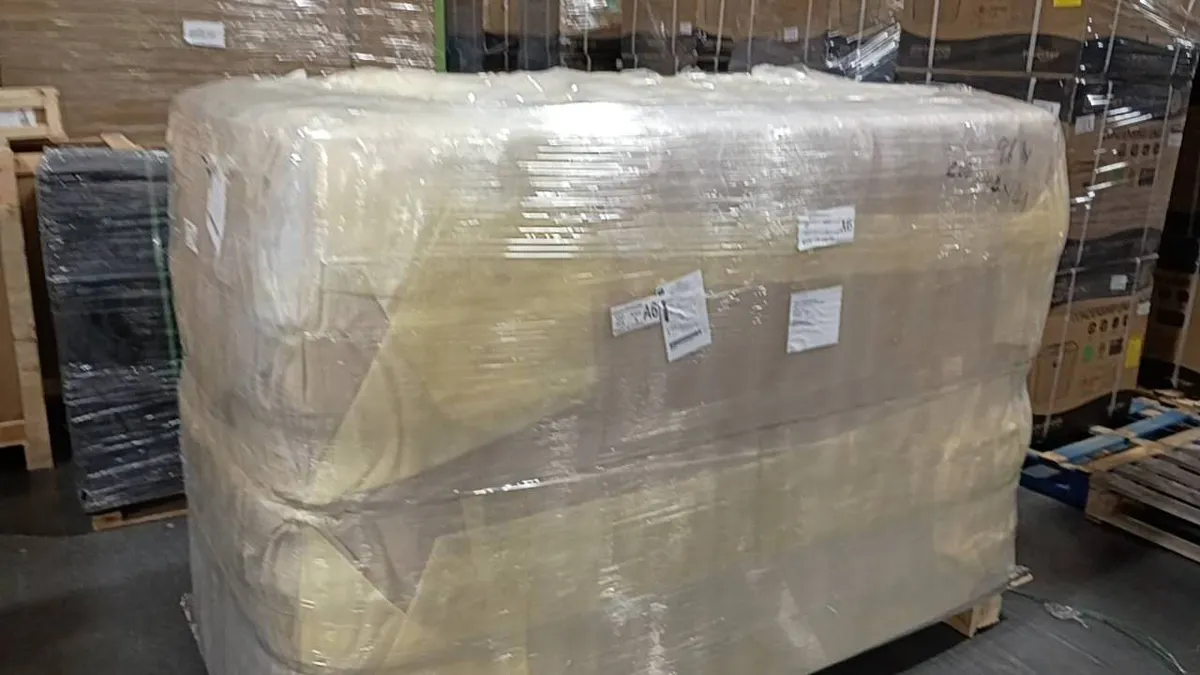 Fig 1: Slipper cartons staged at the Qingdao consolidation warehouse for LCL loading