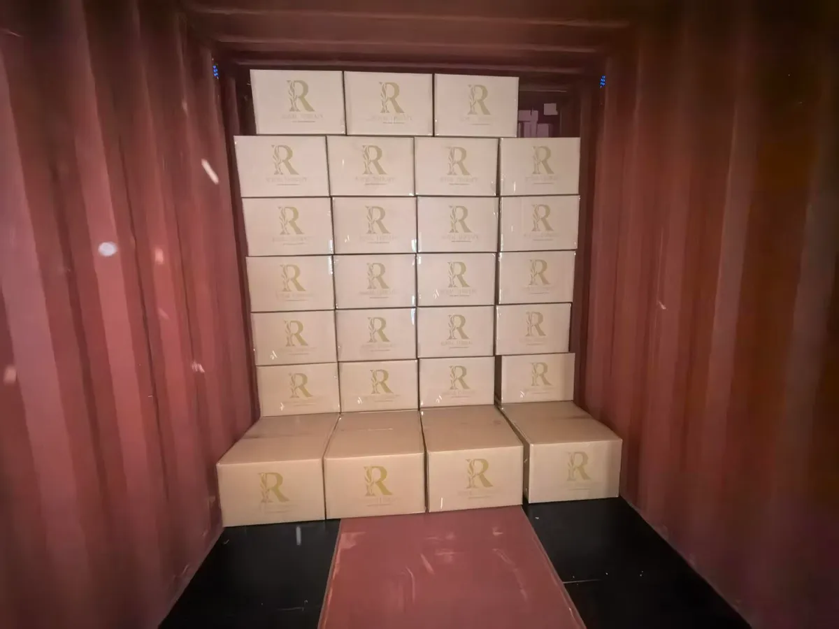 Fig 1: Vacuum-compressed foam pillow bales staged for container loading at the Ningbo consolidation point